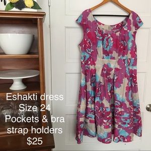 Eshakti dress with pockets & bra strap holders